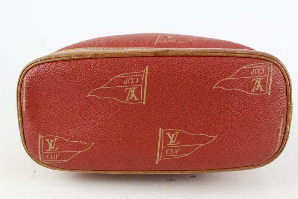 Louis Vuitton 1995 Red LV Cup Monogram Le Touquet Hobo 917lv8 For Sale 1