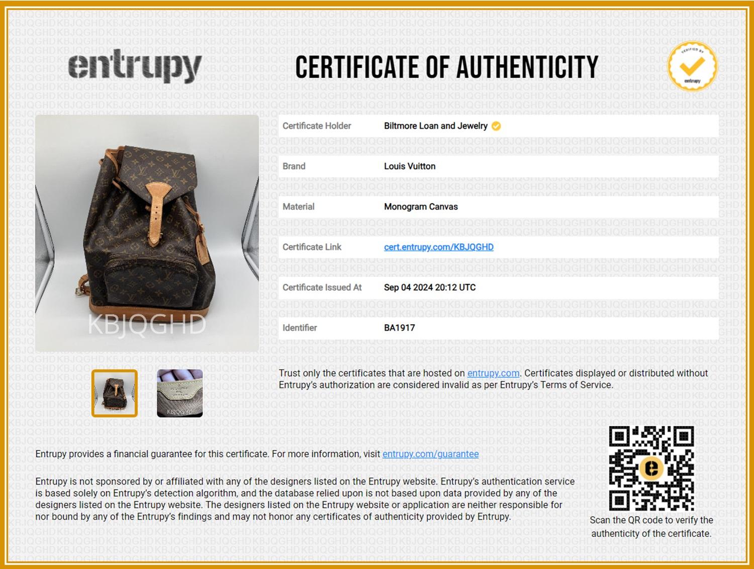 Louis Vuitton 1997 Monogram Canvas Montsouris GM Sac à dos en vente 6