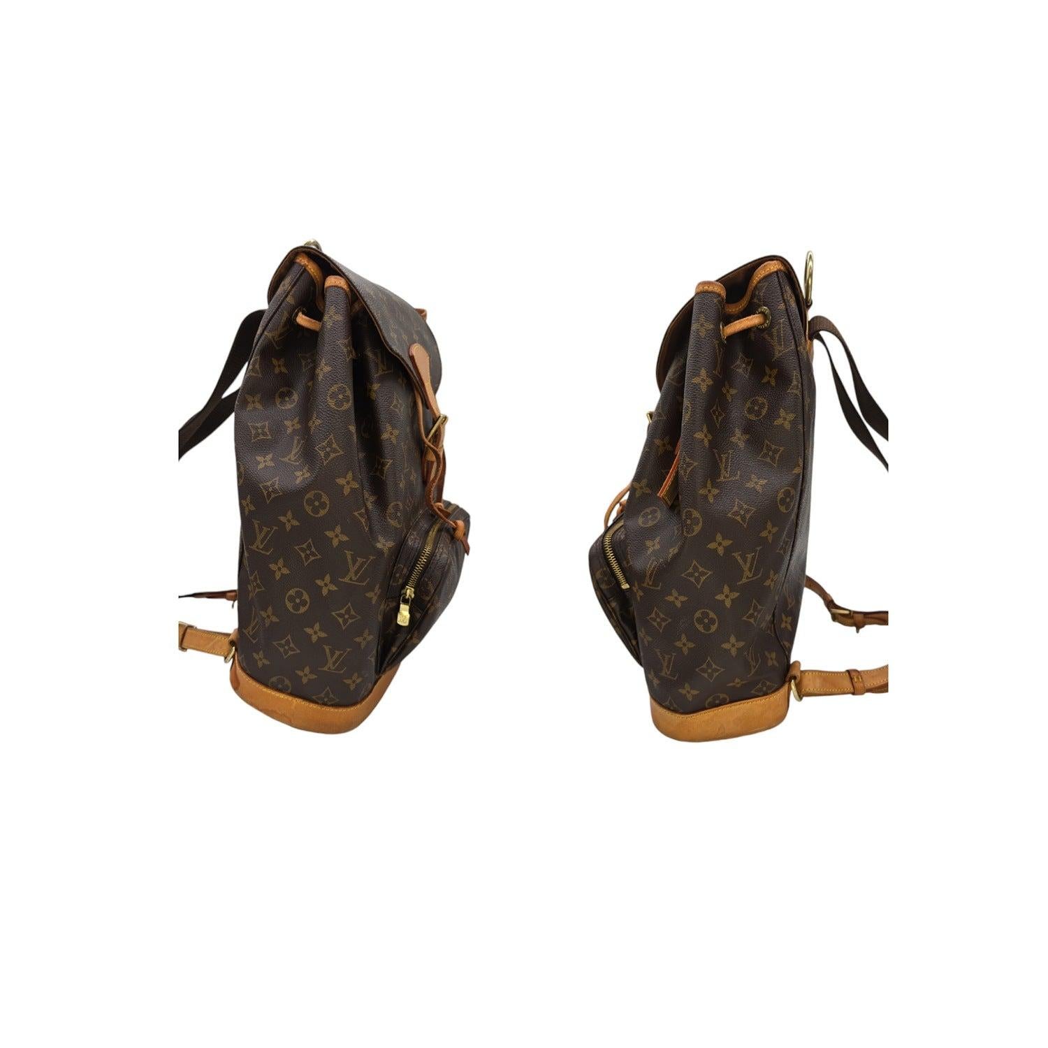 Fabriqué en France, le sac à dos Louis Vuitton Vintage Montsouris GM est l'alliance parfaite du luxe et de la fonctionnalité. Confectionné avec l'emblématique toile enduite Monogram marron et des bordures en cuir, il est doté de ferrures Icone et