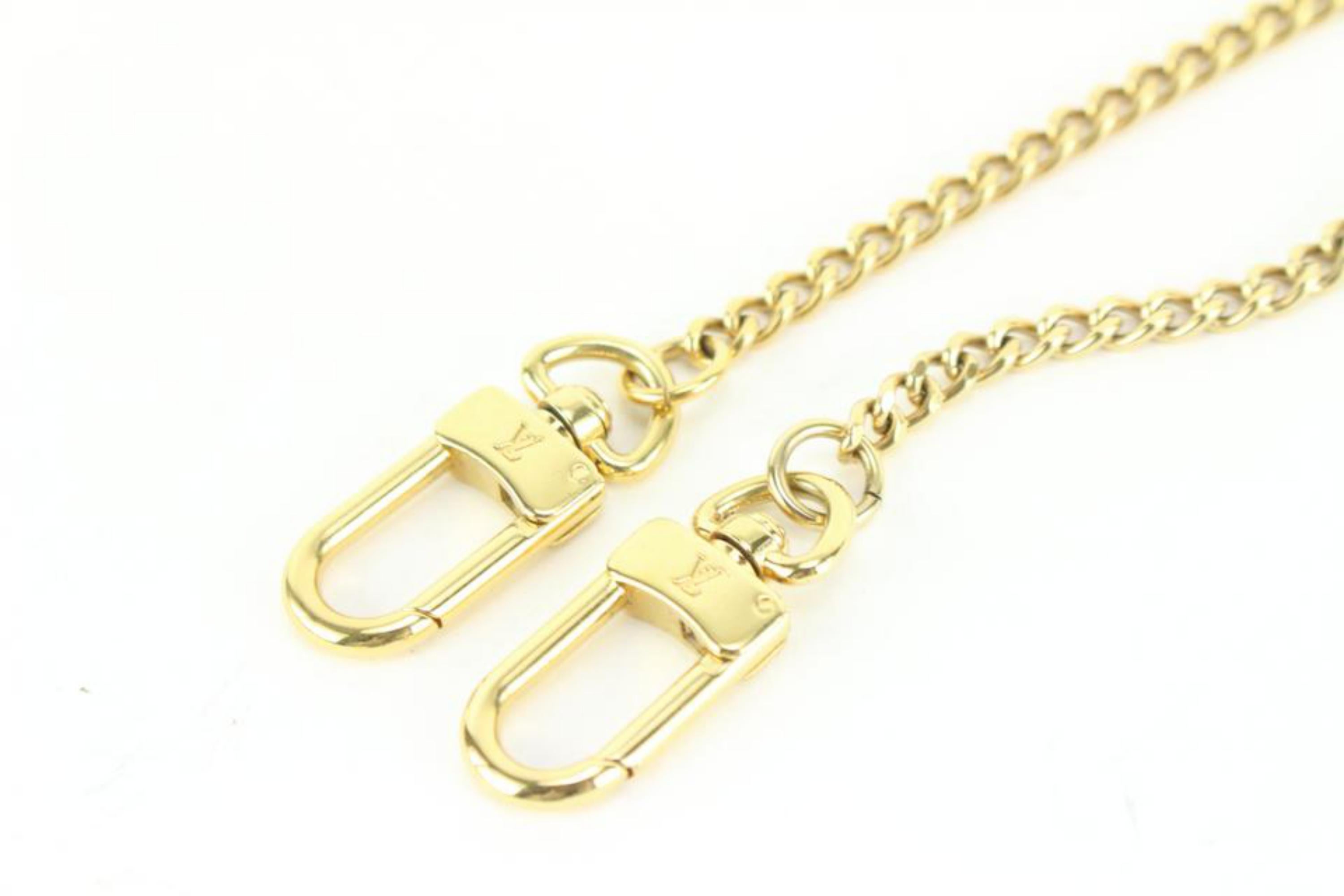 Women's or Men's Louis Vuitton 1Gold Twin Hook Chain Strap 0lz59s