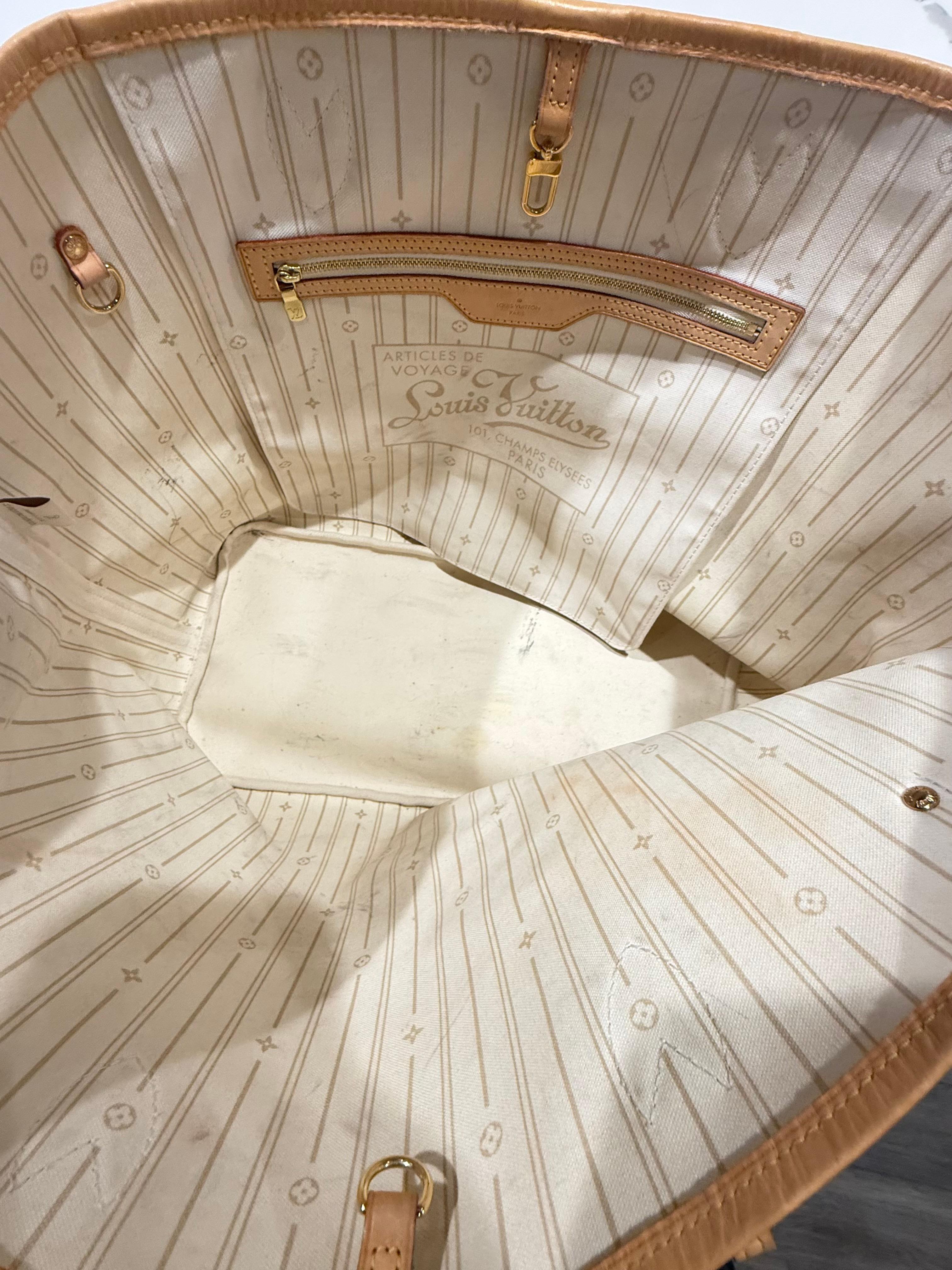 Louis Vuitton 1st Generation Damier Azur Neverfull GM Tote Bag Everyday Carryall Bon état - En vente à San Diego, CA