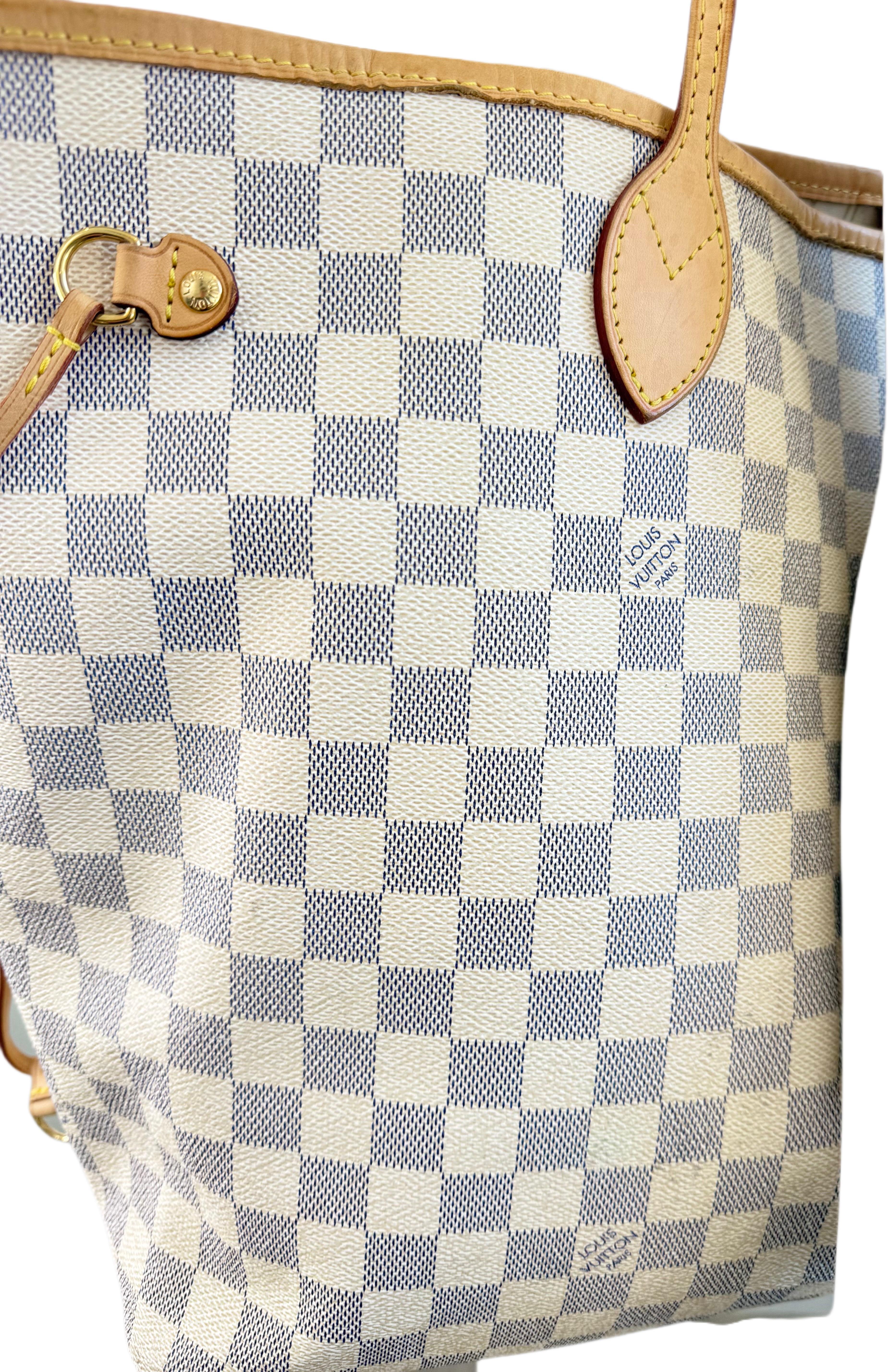 Louis Vuitton 1st Generation Damier Azur Neverfull GM Tote Bag Everyday Carryall en vente 2