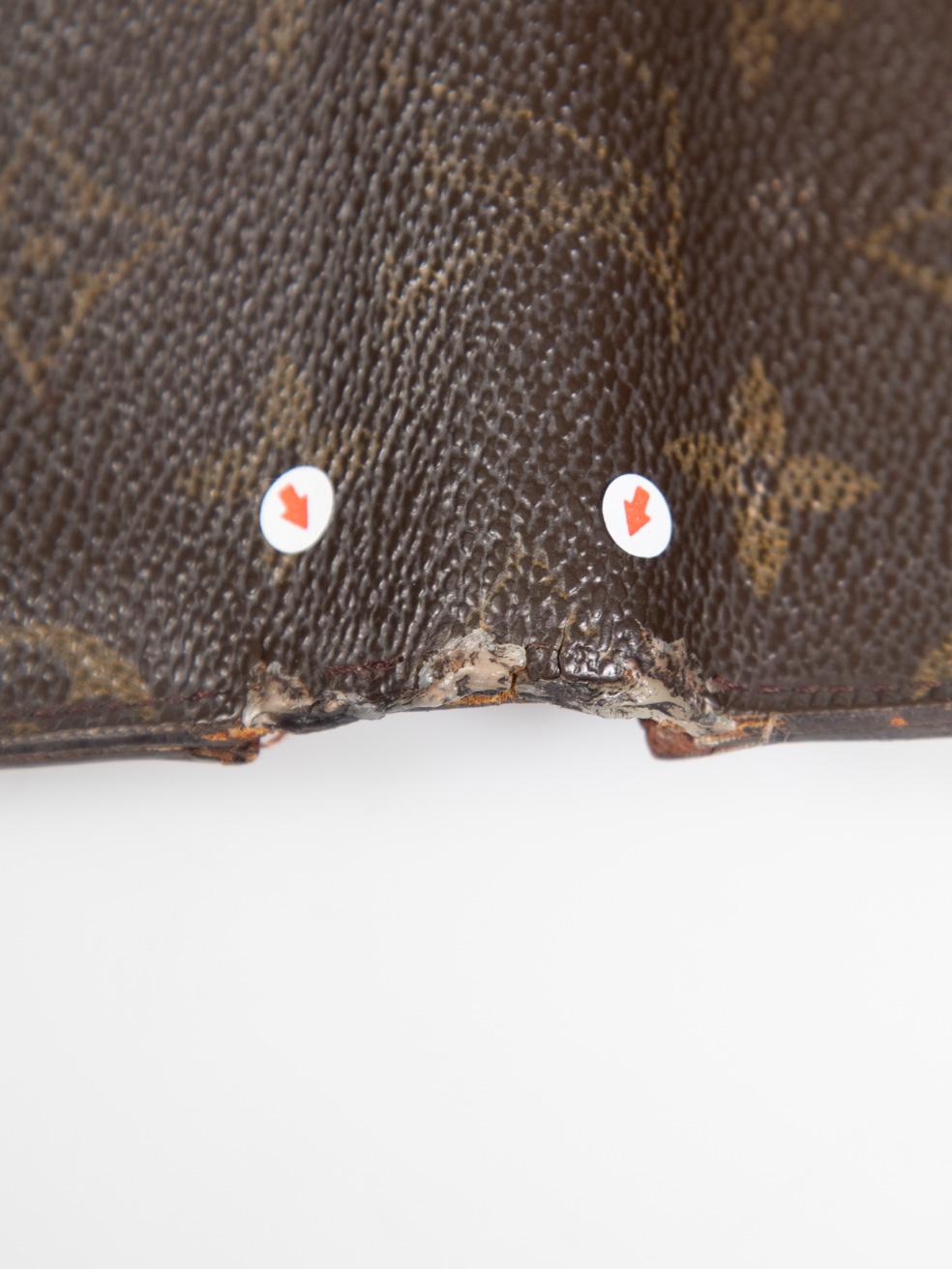 Portafoglio Louis Vuitton 2001 Monogram Marrone in vendita 4