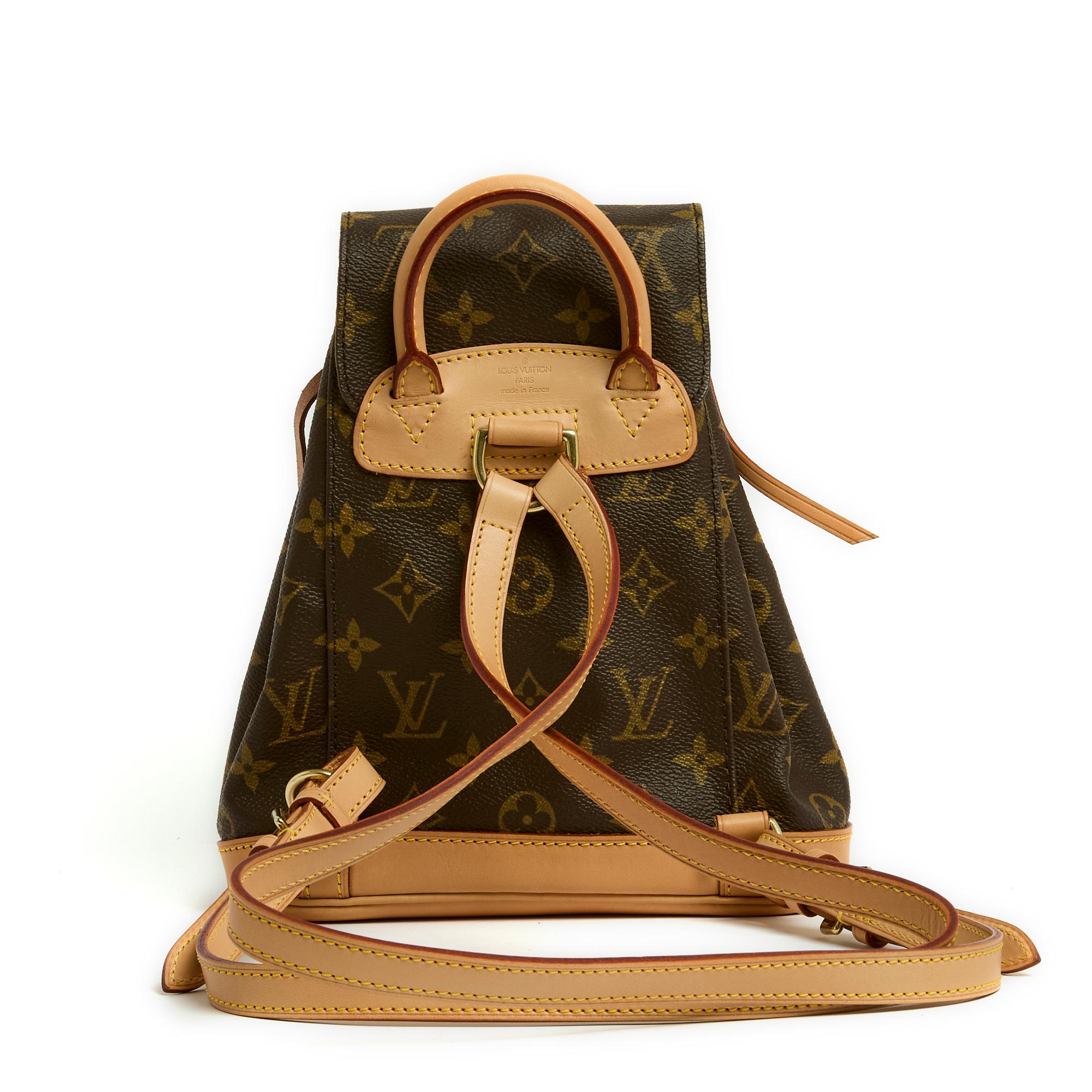 Black Louis Vuitton 2001 LV Montsouris Mini Sac dos Back Pack Bag
