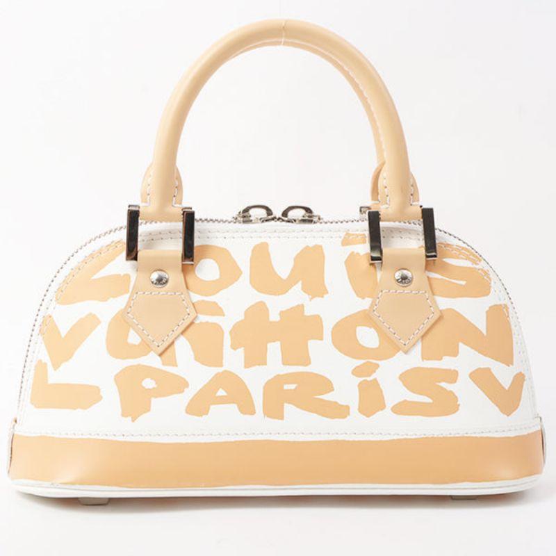 Louis Vuitton 2001 Made Graffiti Alma Pm White/Beige Bag In Good Condition In London, GB