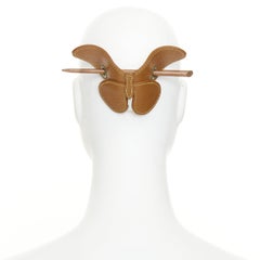 LOUIS VUITTON 2002 Conte de Fees vachetta leather butterfly hair pin stick
