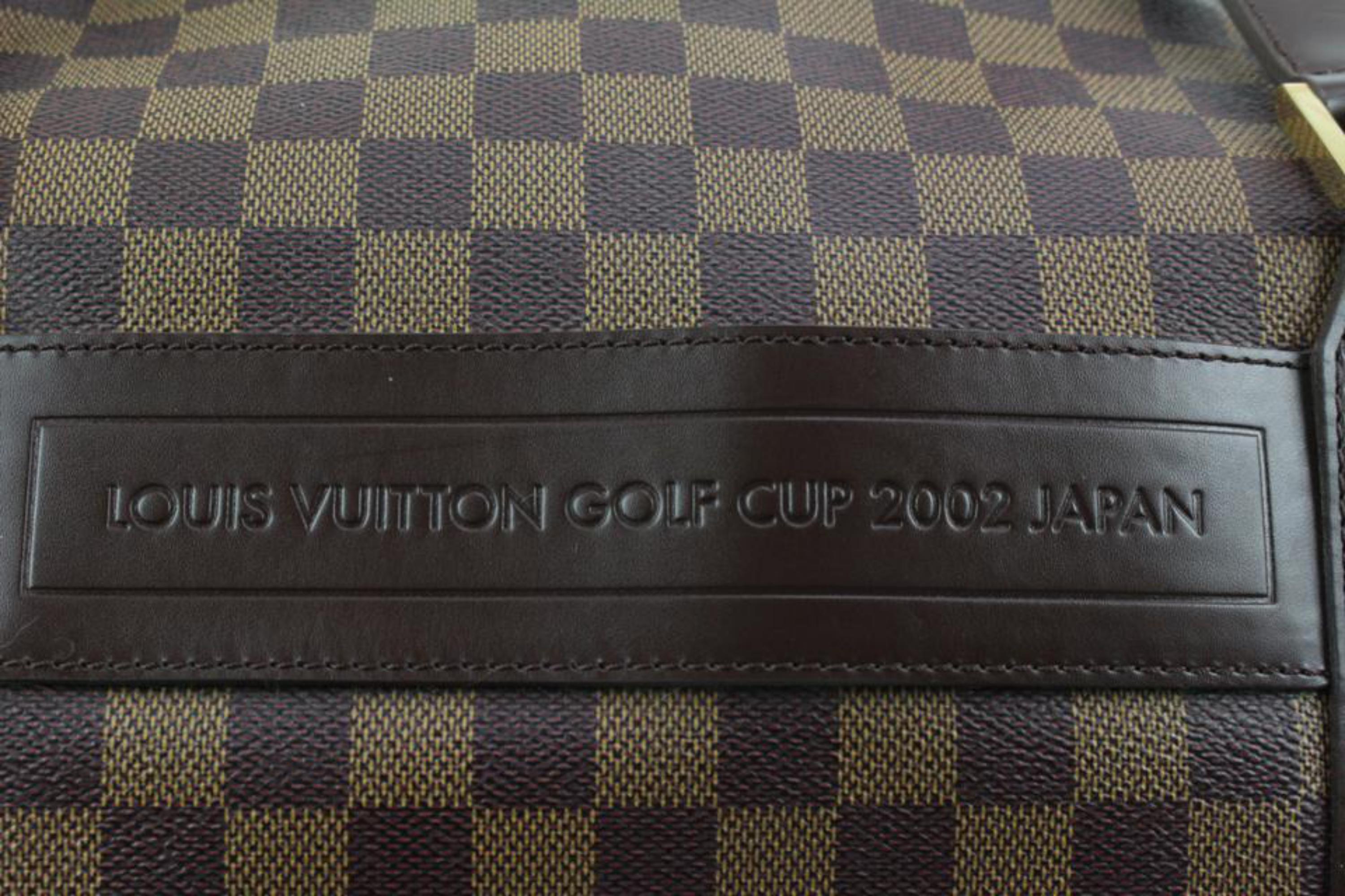 Louis Vuitton 2002 Golf Damier Ebene Cup Sac Polochon Duffle 34lv223s For Sale 4