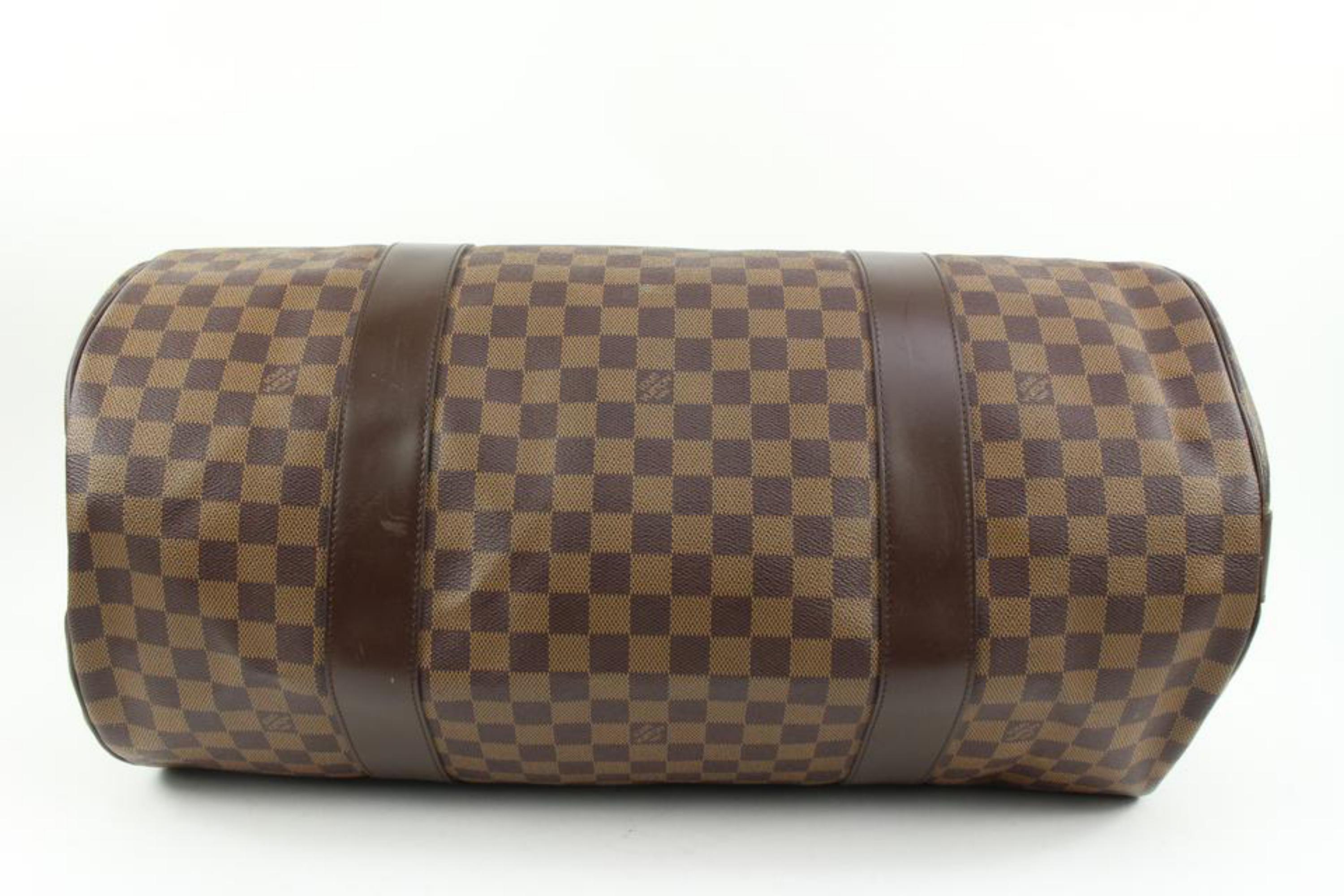 Black Louis Vuitton 2002 Golf Damier Ebene Cup Sac Polochon Duffle 34lv223s For Sale