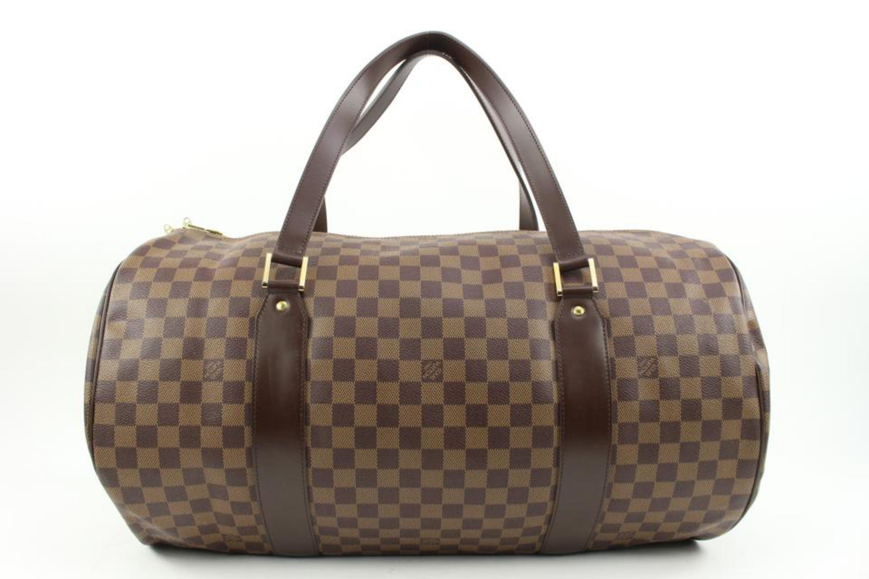 Women's or Men's Louis Vuitton 2002 Golf Damier Ebene Cup Sac Polochon Duffle 34lv223s For Sale