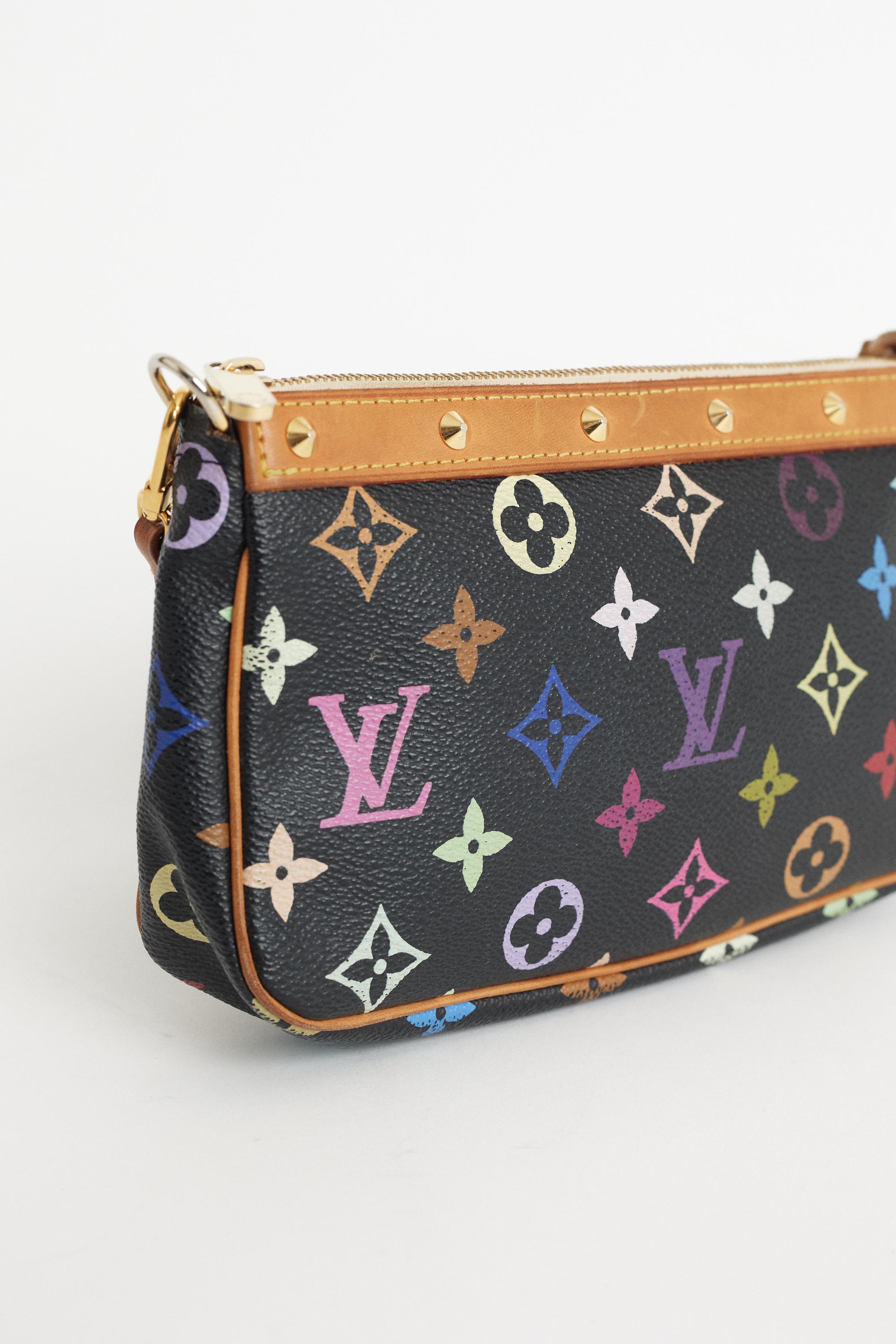 Women's Louis Vuitton 2003 Coloured Monogram Pochette Bag For Sale