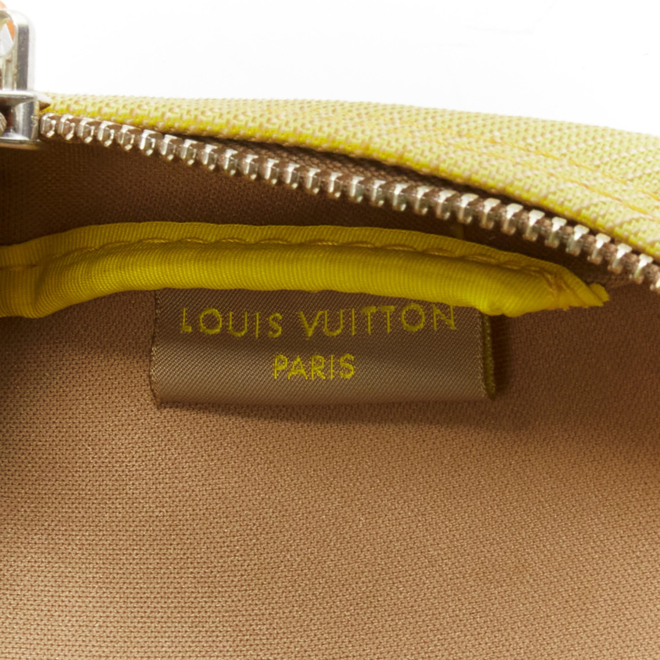 LOUIS VUITTON 2003 LV CUP Geant neon yellow damier canvas crossbody bag 6