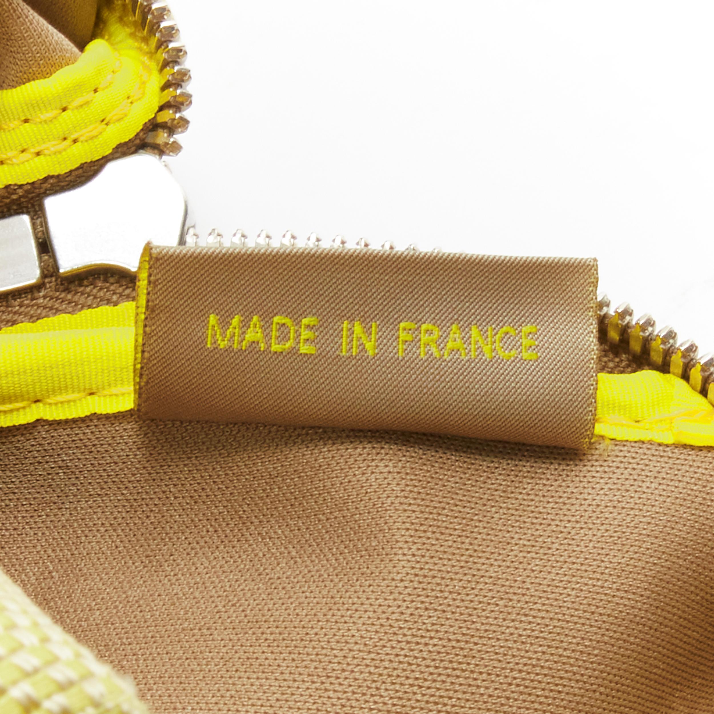 LOUIS VUITTON 2003 LV CUP Geant neon yellow damier canvas crossbody bag 7