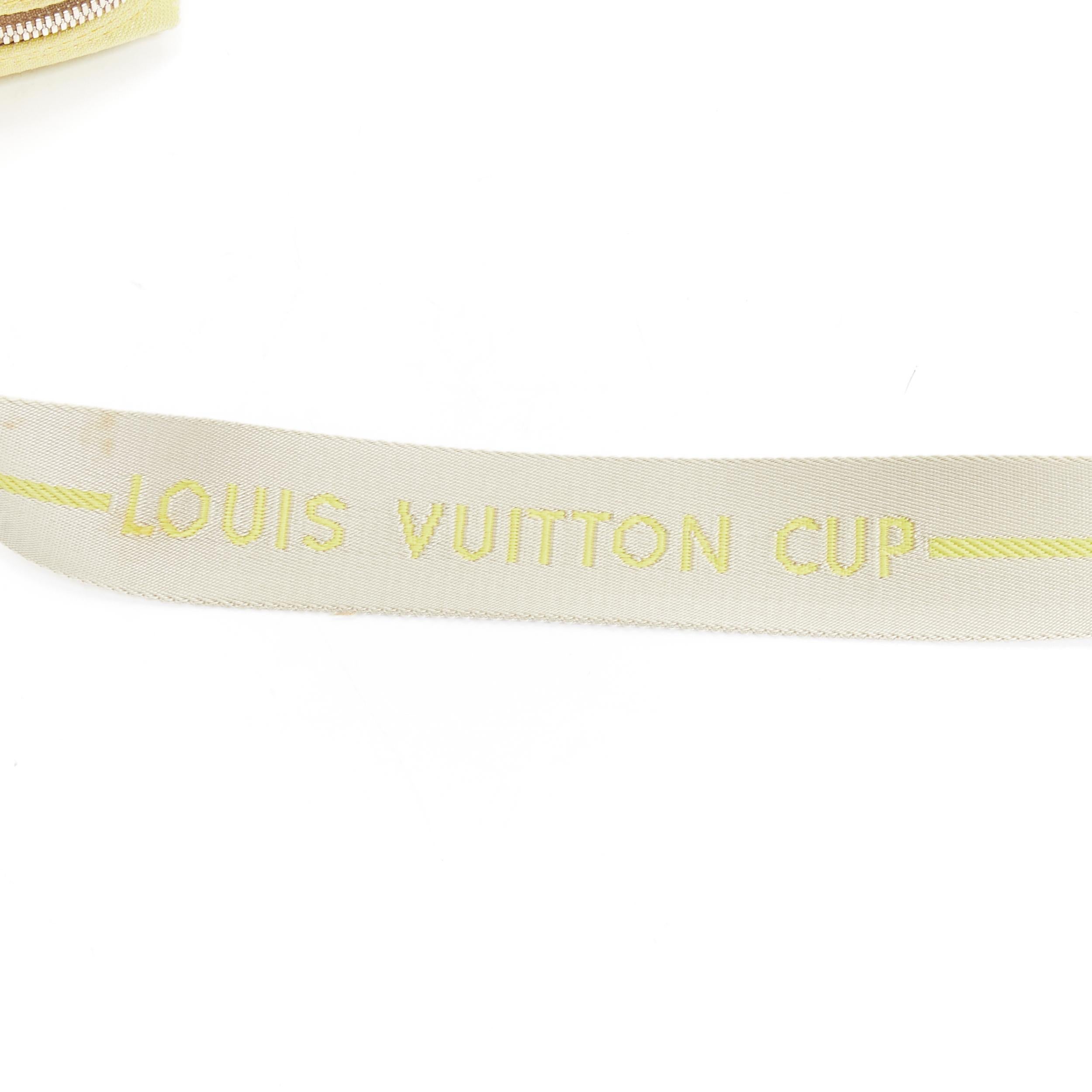 LOUIS VUITTON 2003 LV CUP Geant neon yellow damier canvas crossbody bag 4