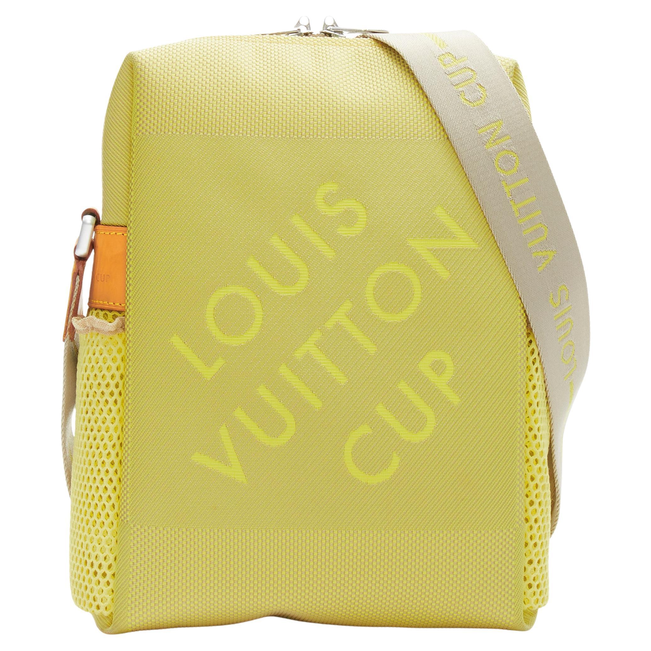 LOUIS VUITTON 2003 LV CUP Geant neon yellow damier canvas