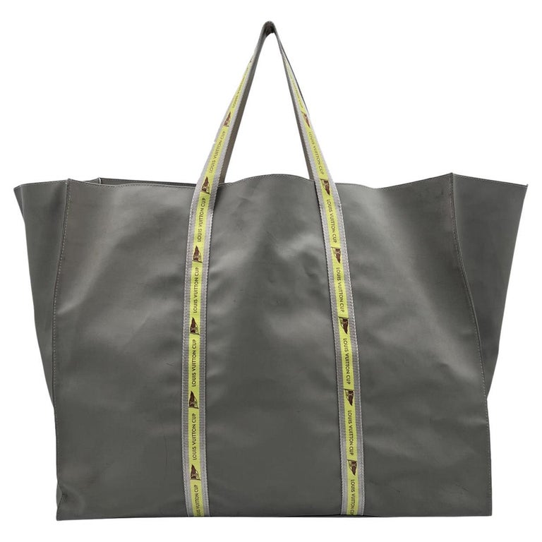Louis Vuitton 2003 LV Cup Limited Edition Grey Vinyl Tote Shopper For Sale  at 1stDibs