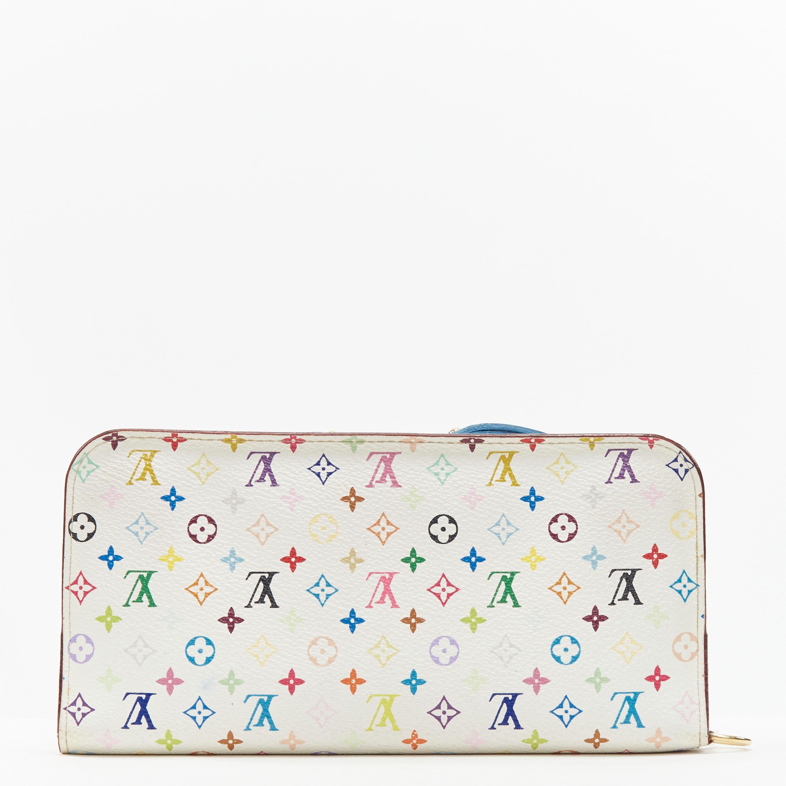 Louis Vuitton White Monogram Multicolor Litchi Insolite Wallet