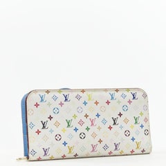 LOUIS VUITTON 2003 Takashi Murakami white multicolour monogram Ansoritto wallet