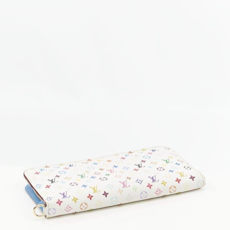 LOUIS VUITTON 2003 Takashi Murakami white multicolour monogram Ansoritto wallet In Good Condition In Hong Kong, NT