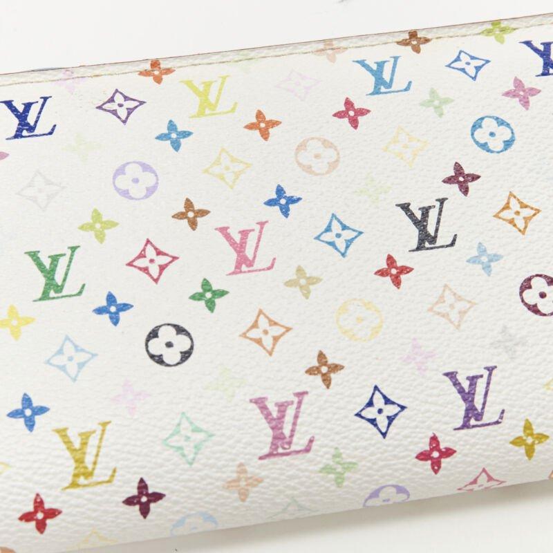 Women's LOUIS VUITTON 2003 Takashi Murakami white multicolour monogram Ansoritto wallet
