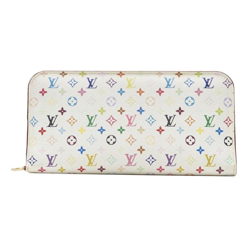 LOUIS VUITTON 2003 Takashi Murakami white multicolour monogram Ansoritto wallet