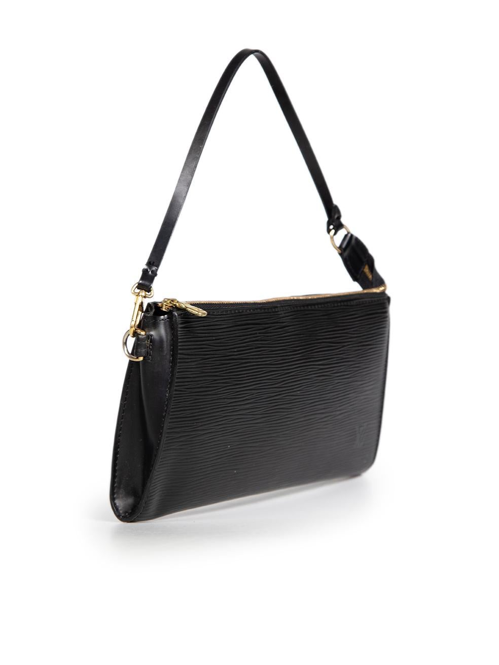 CONDITION is Very good. Minimal wear to bag is evident. Minor tarnishing to the zipper hardware and scratches to the shoulder strap clasp. Light discolouration mark on the front bottom left side and a scratch at the back on this used Louis Vuitton