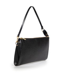 Louis Vuitton 2004 Black Leather Pochette Handbag