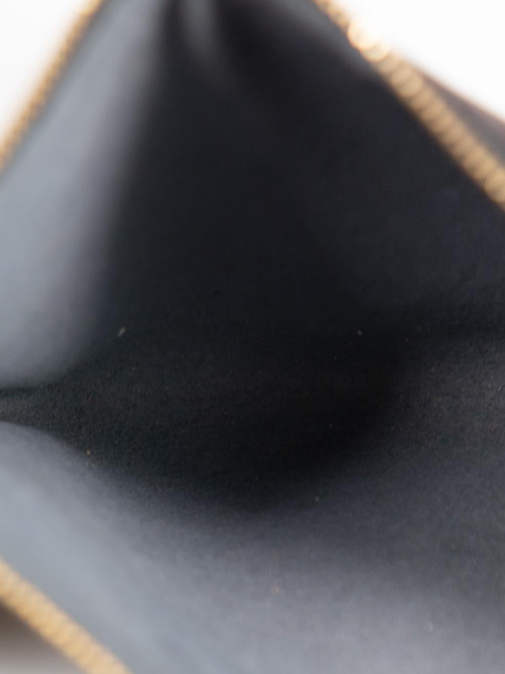 Louis Vuitton 2004 Black Leather Pochette Handbag 2