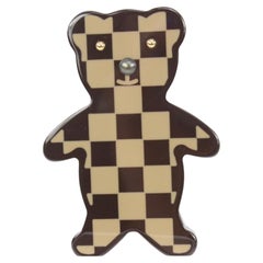 Louis Vuitton 2005 Damier Ebene Teddy Bear Pin Broochs 331lk43