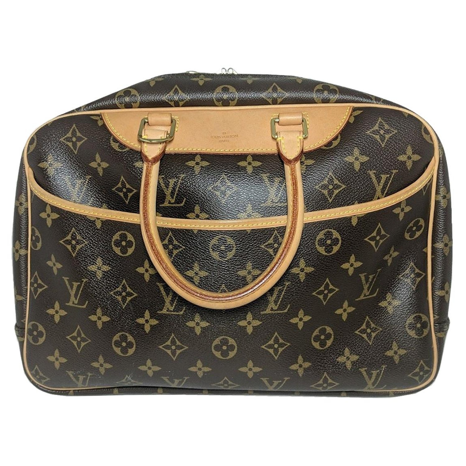 Louis Vuitton Limited Edition Grey Suede Monogram Tuffetage Deauville Bag  at 1stDibs