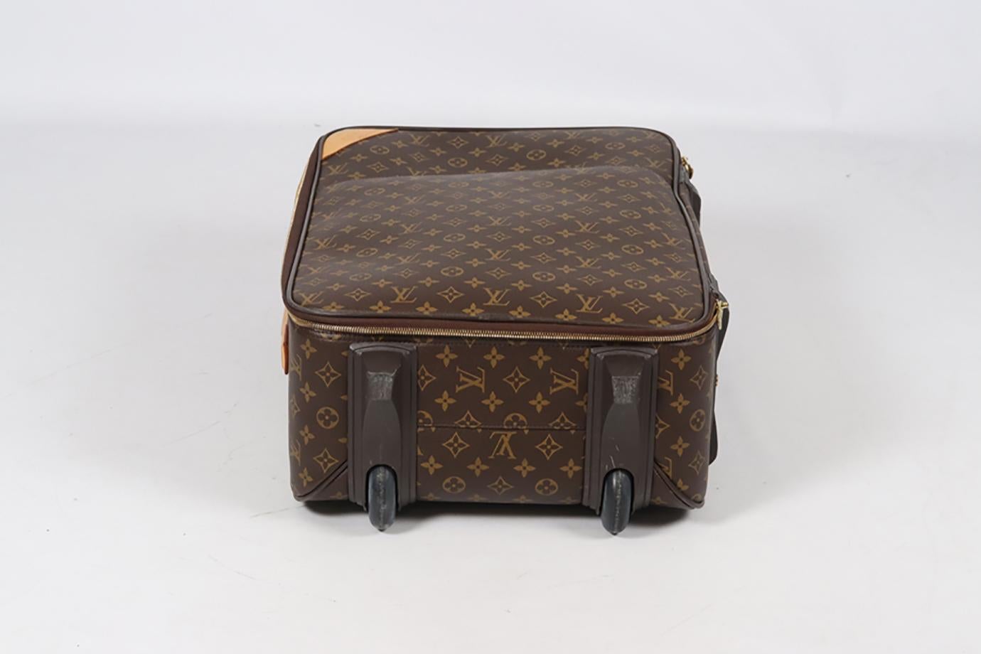 Louis Vuitton 2005 Pegase 55 Monogram Coated Canvas And Leather Suitcase 6