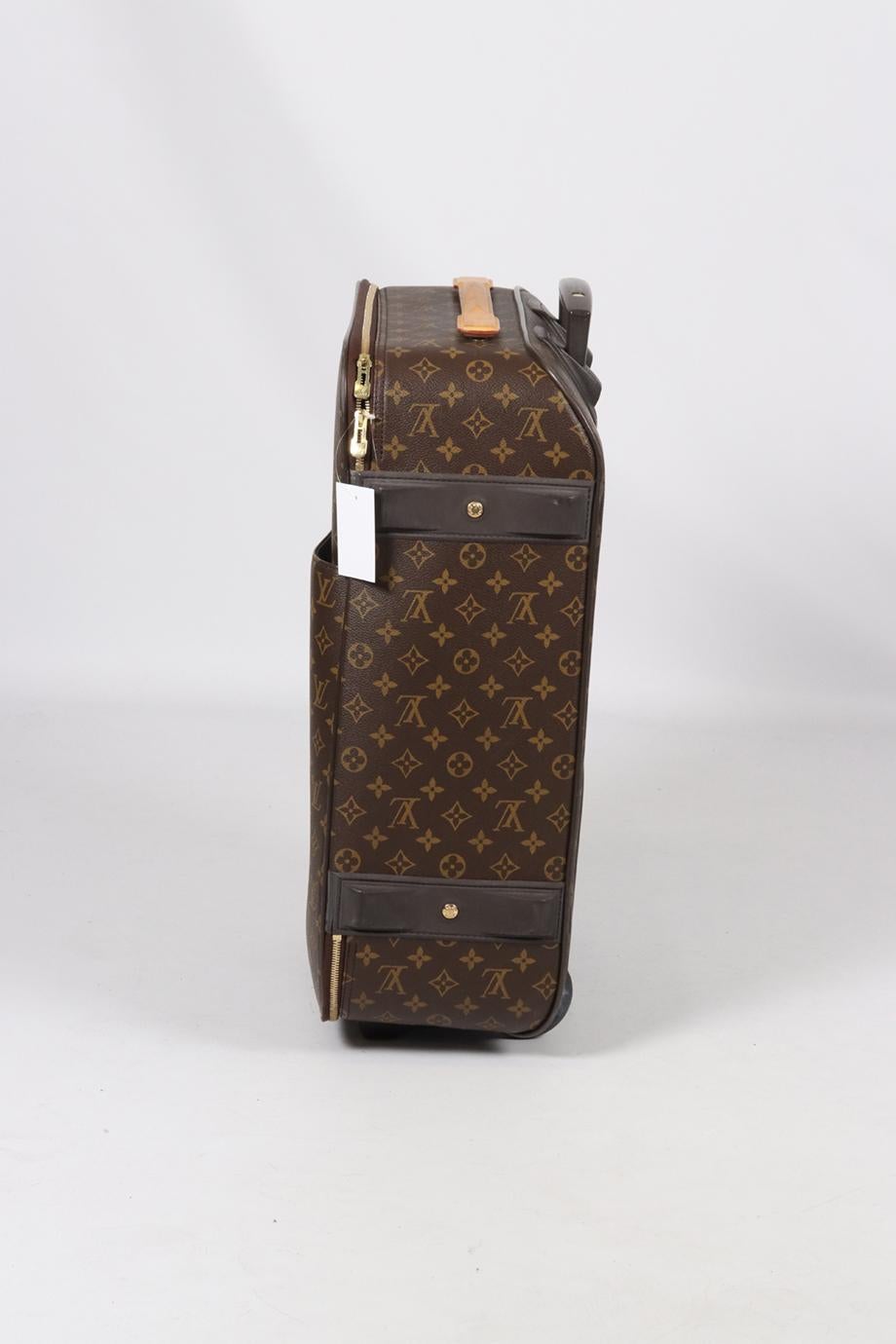 Women's or Men's Louis Vuitton 2005 Pegase 55 Monogram Coated Canvas And Leather Suitcase