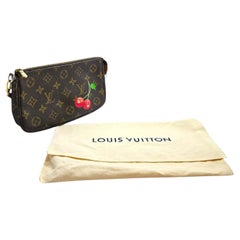 Louis Vuitton 2005 Takashi Murakami Monogram Cherry Pochette Accessoires Clutch Louis Vuitton 2005 Takashi Murakami Monogram Cherry Pochette Accessoires Clutch