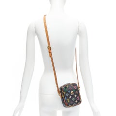 LOUIS VUITTON 2005 Sac crossbody monogramme noir Takashi Murakami Rift