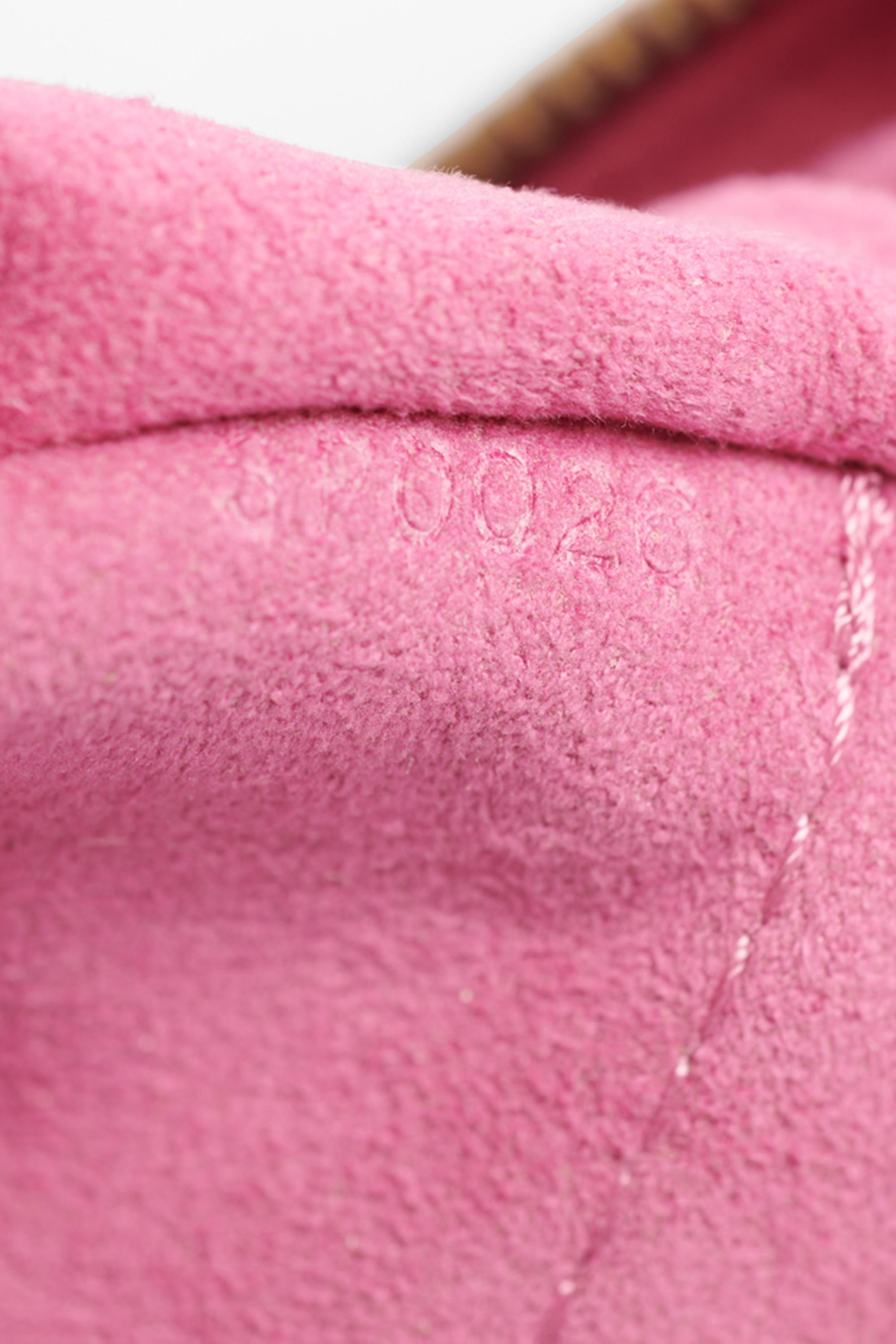 Louis Vuitton 2006 Pink Denim Monogram Speedy Bag & Scarf For Sale 3