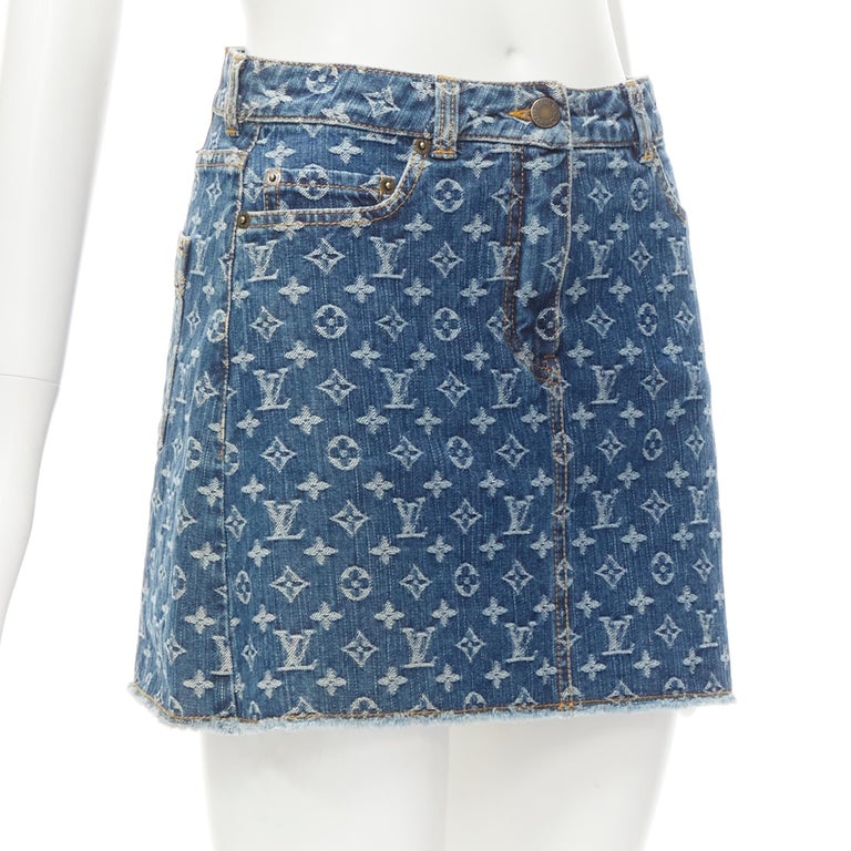 Louis Vuitton Monogram Jacquard Denim A-Line Skirt, Women's Fashion,  Bottoms, Skirts on Carousell