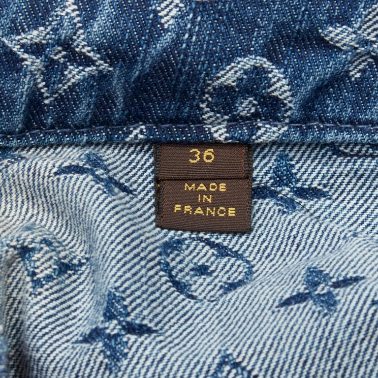 Mini skirt Louis Vuitton Pink size 8 UK in Denim - Jeans - 34612488