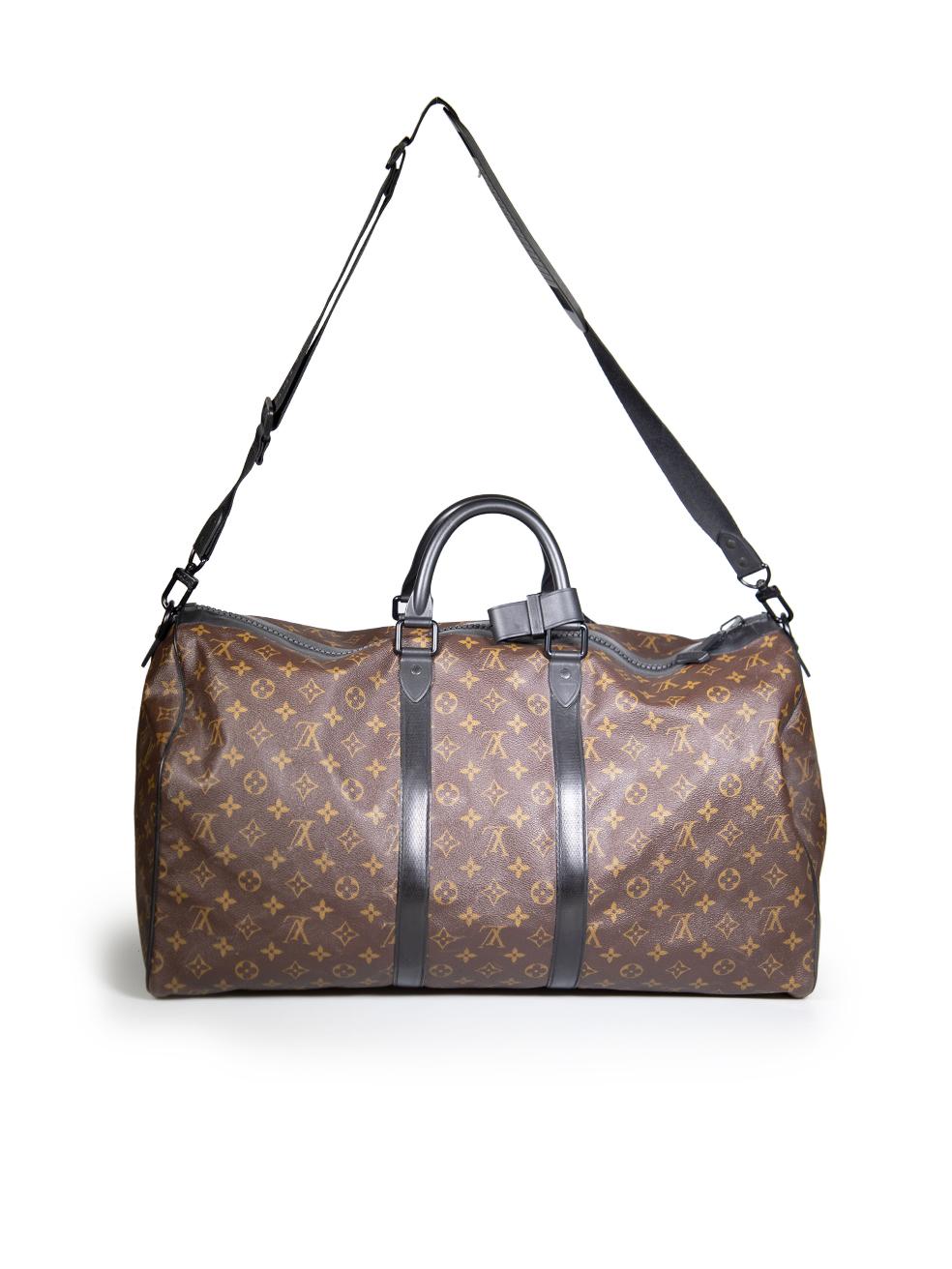 Gray Louis Vuitton 2007 Brown Keepall Monogram Bag
