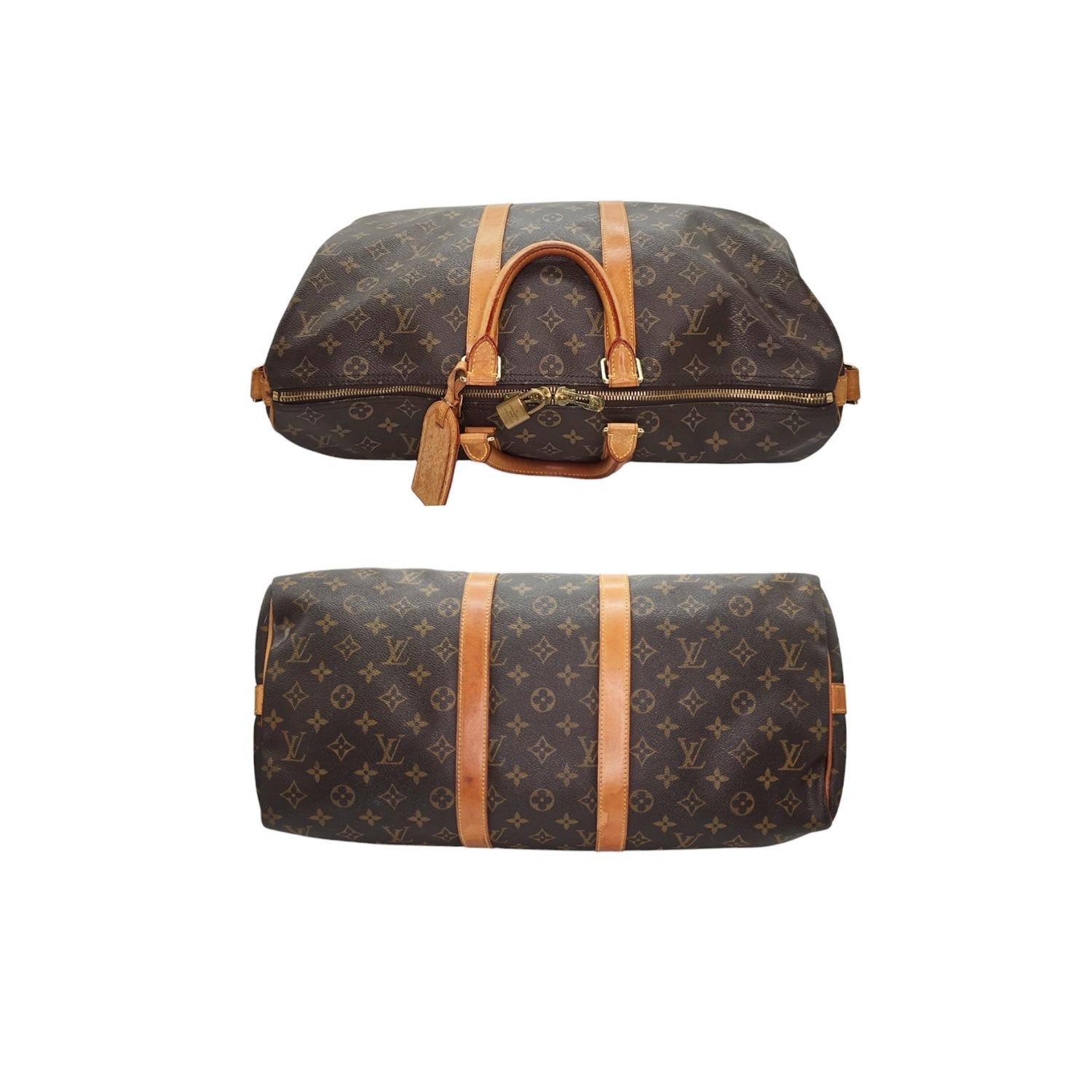 Women's or Men's Louis Vuitton 2007 Monogram Canvas Keepall Bandouliere 45 For Sale