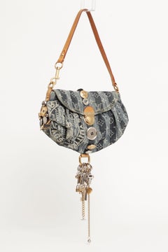 Louis Vuitton 2008 Limited Edition Judy Blame Mini Pleaty Raye Bag in Blue Denim