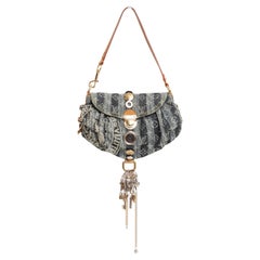 Louis Vuitton 2008 Limited Edition Judy Blame Mini Pleaty Raye Bag in Blue Denim