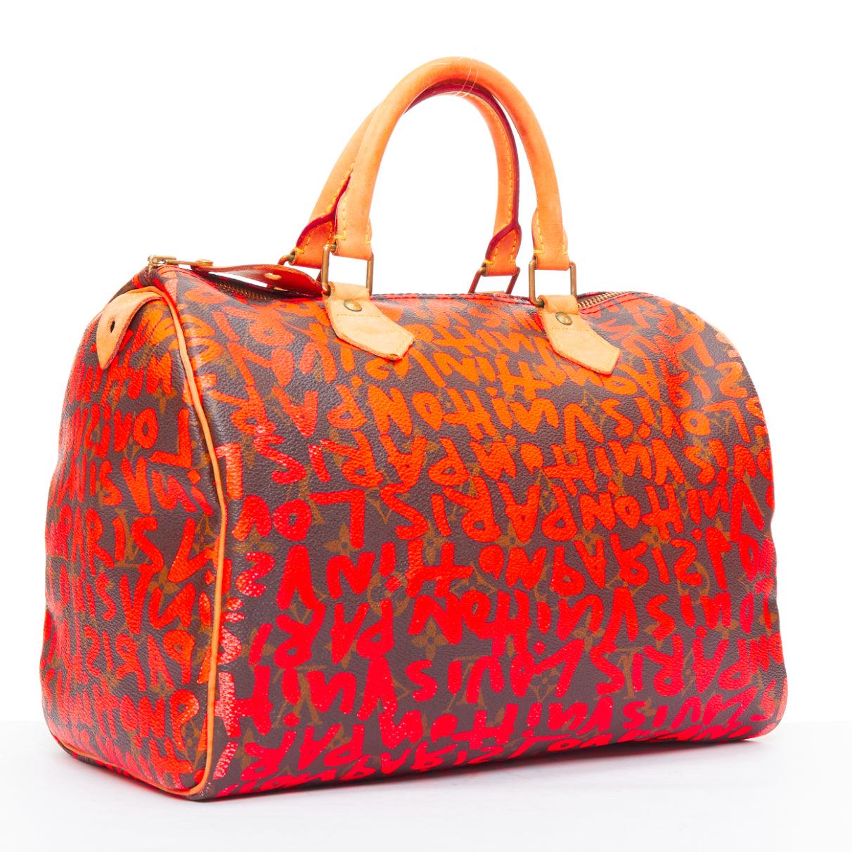 Orange LOUIS VUITTON 2008 Stephen Sprouse Speedy neon orange graffiti bag For Sale