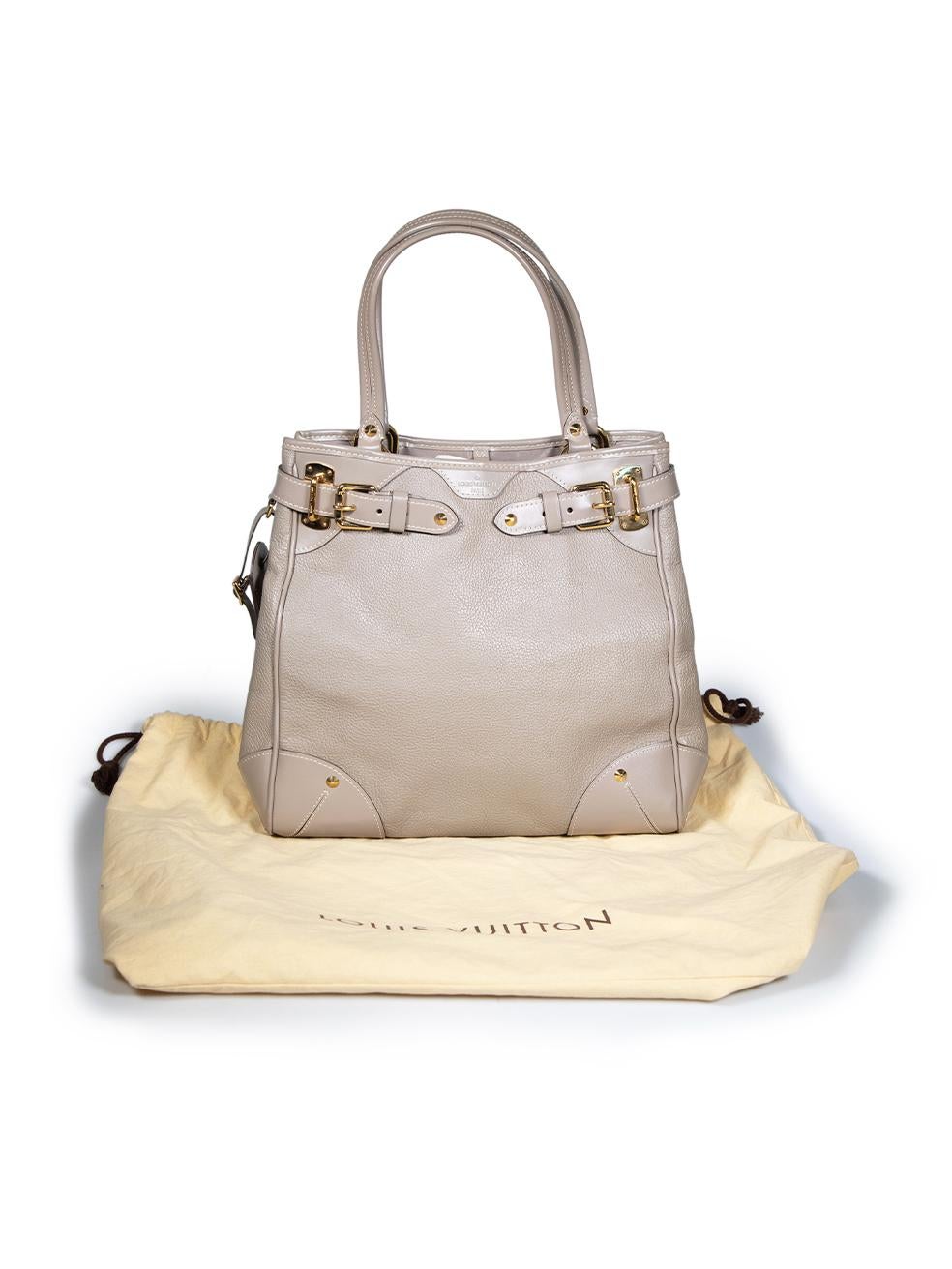 Louis Vuitton 2008 Taupe Leather Le Majestueux Suhali Shopping Tote For Sale 3