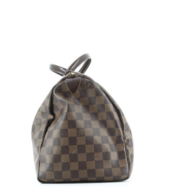 Speedy Damier Canvas-Tasche aus Baumwolle von Louis Vuitton 2008''s (Grau) im Angebot