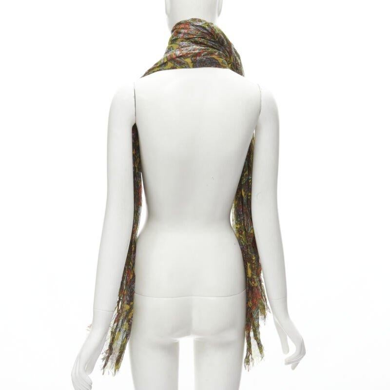 LOUIS VUITTON 2009 écharpe paisley jaune 70% cachemire 30% soie Excellent état - En vente à Hong Kong, NT