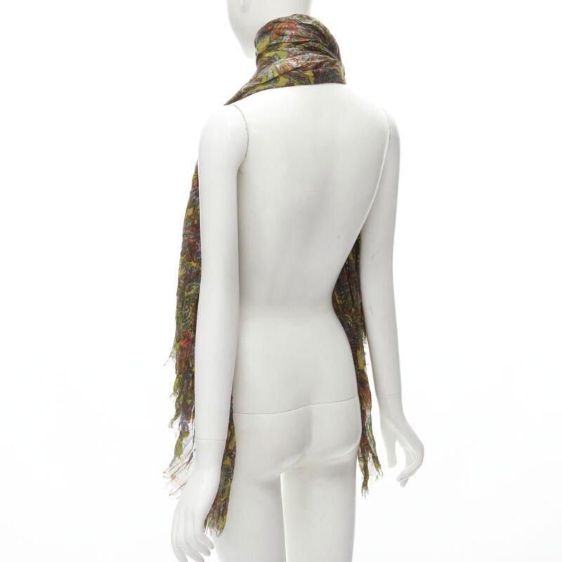 LOUIS VUITTON 2009 écharpe paisley jaune 70% cachemire 30% soie Pour femmes en vente