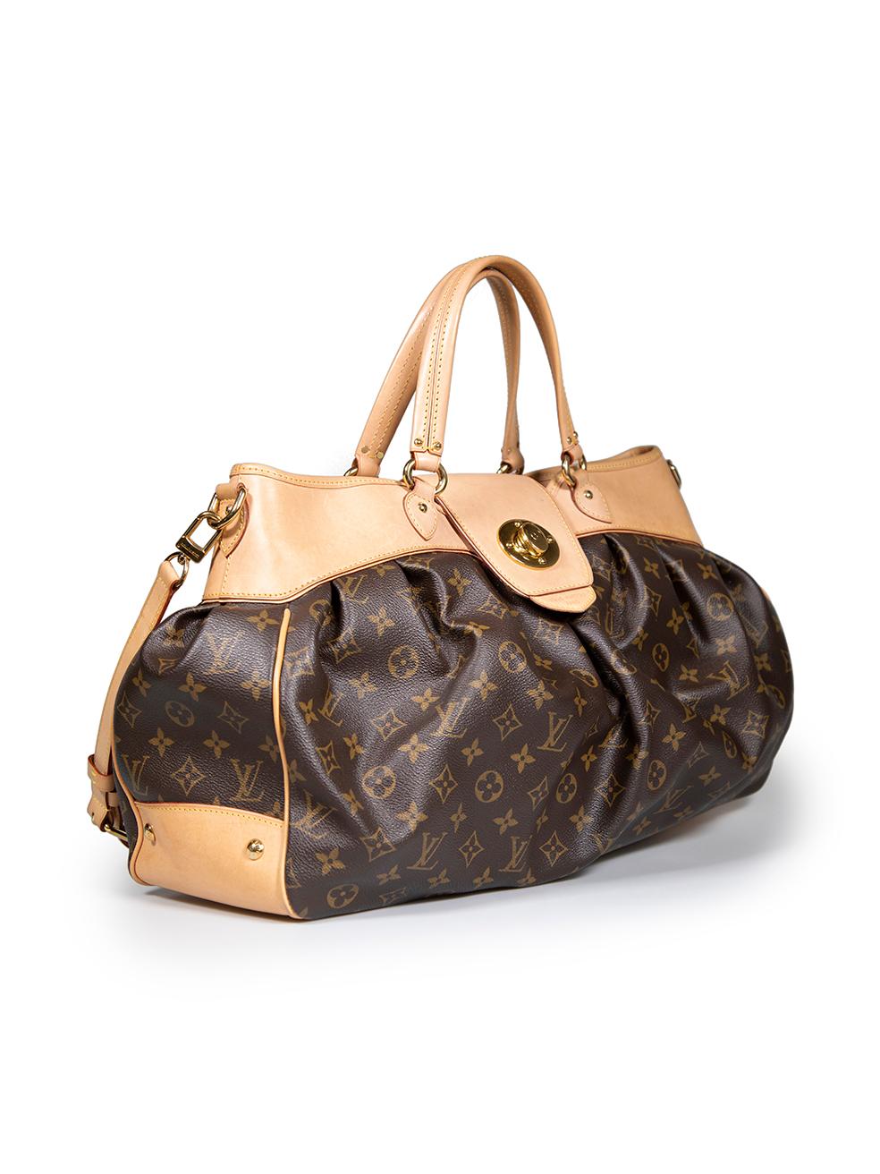 CONDITION is Good. General wear to bag is evident. Moderate signs of wear to the front, back, handles, base and sides with abrasions and marks to the leather on this used Louis Vuitton designer resale item.
 
 
 
 Details
 
 
 Model: Boetie GM
 
