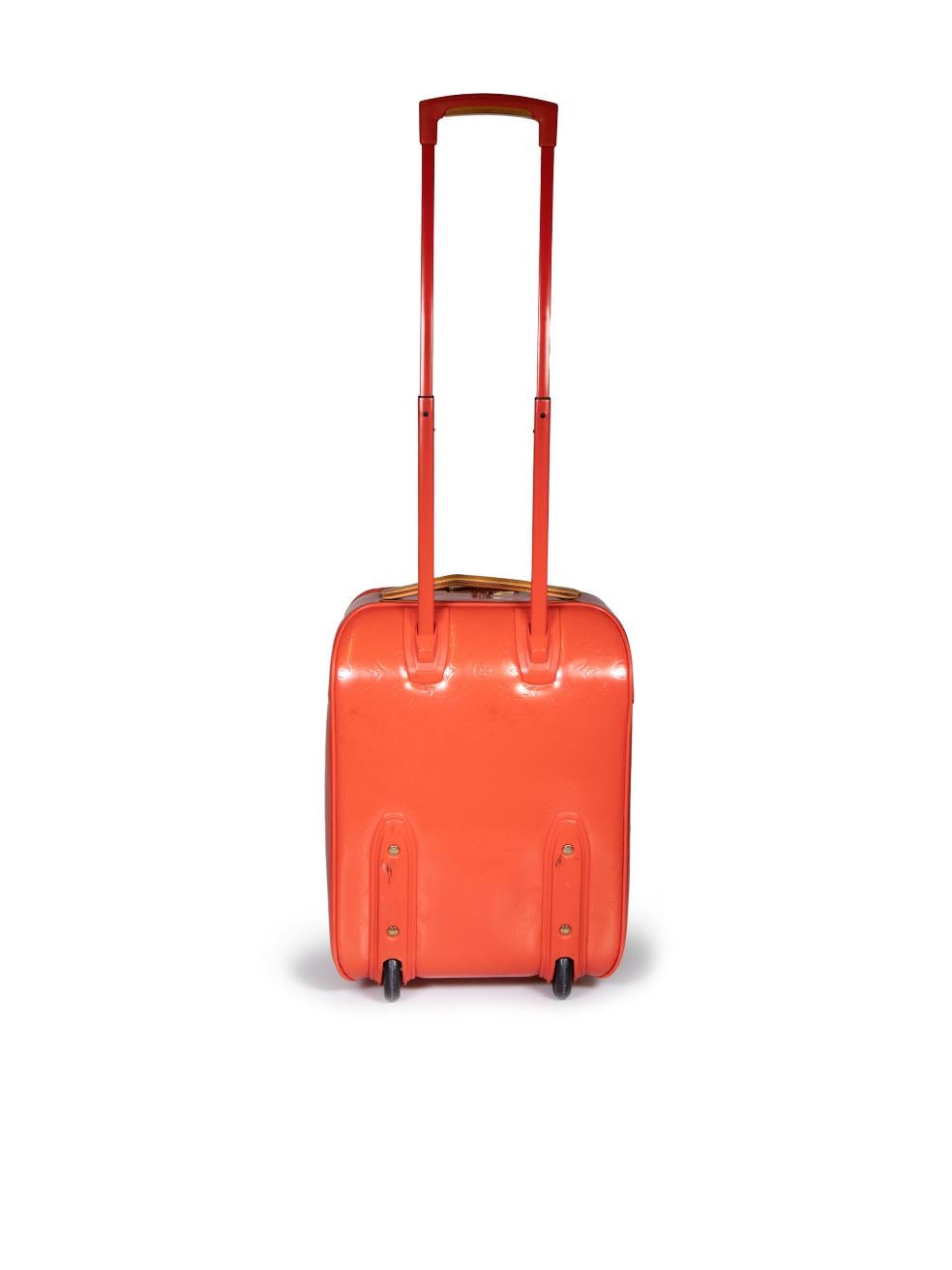 Louis Vuitton 2009 Red Vernis Leather Monogram Pegase 45 Suitcase In Good Condition For Sale In London, GB