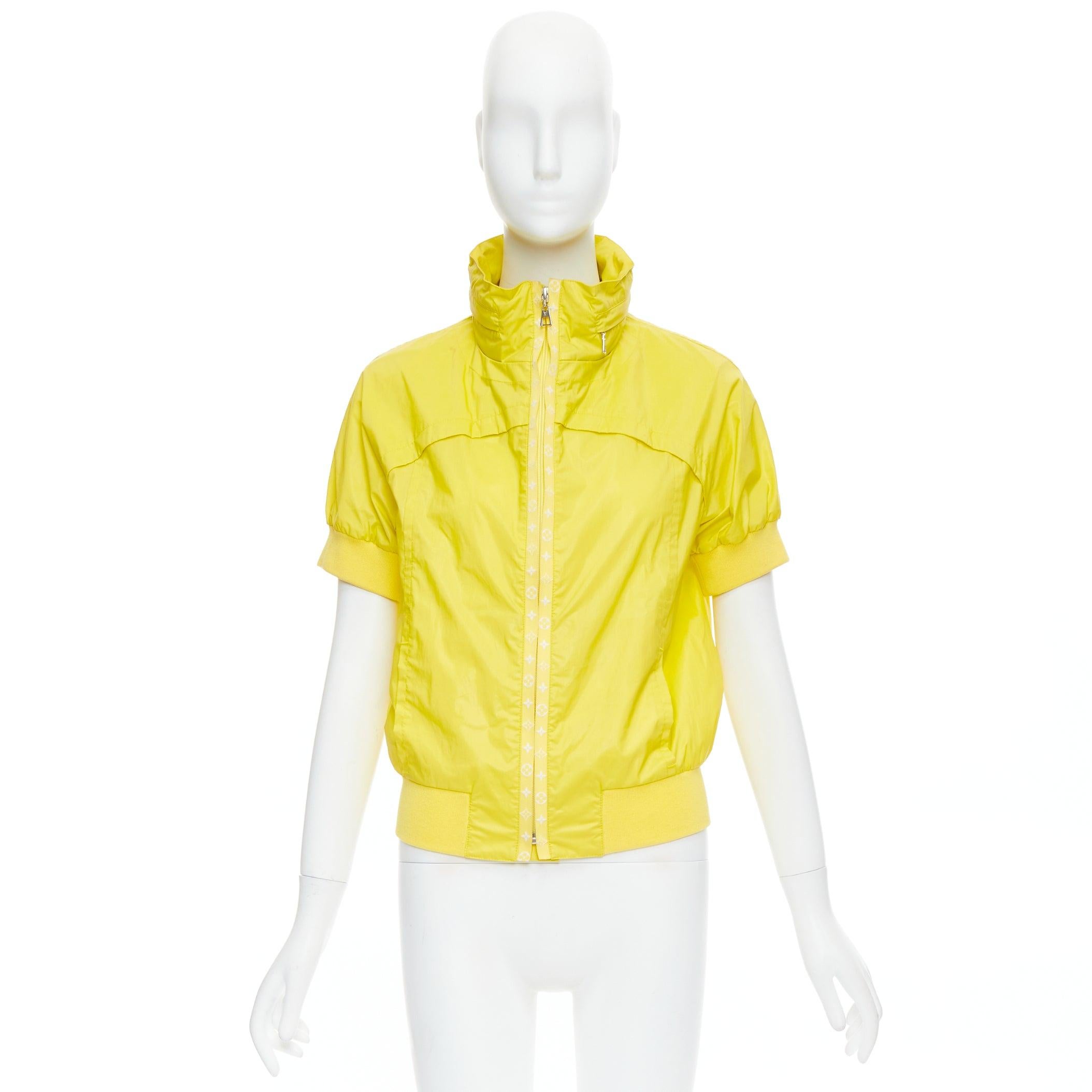 LOUIS VUITTON 2009 yellow monogram short sleeve zip up  jacket FR36 S For Sale 5
