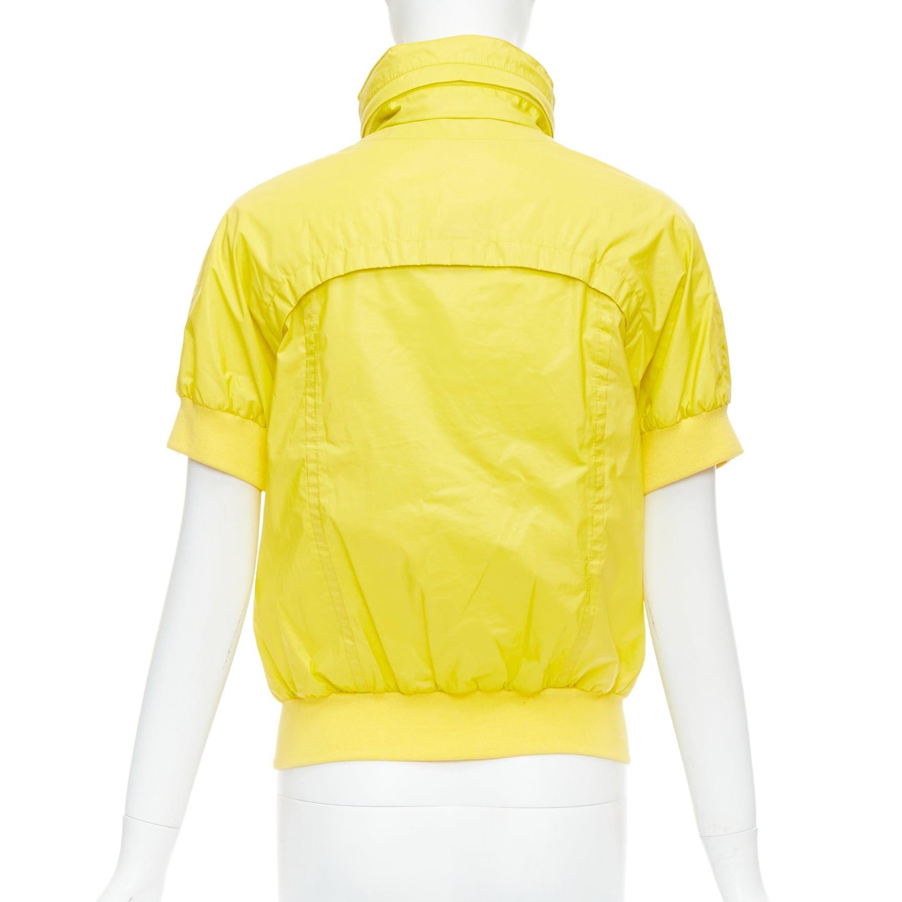 LOUIS VUITTON 2009 yellow monogram short sleeve zip up  jacket FR36 S For Sale 1