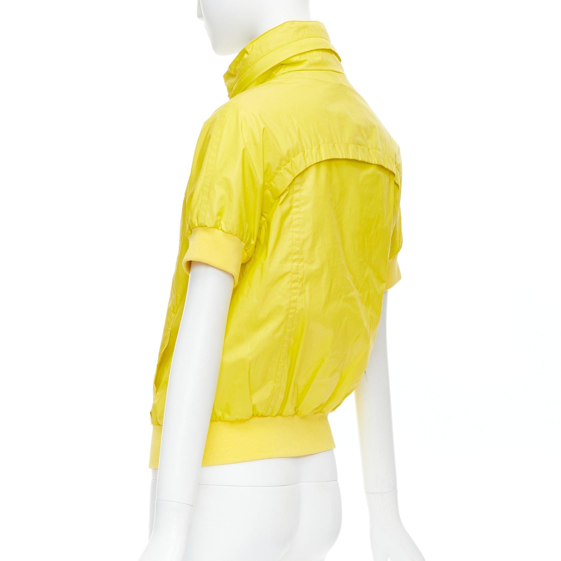 LOUIS VUITTON 2009 yellow monogram short sleeve zip up  jacket FR36 S For Sale 2